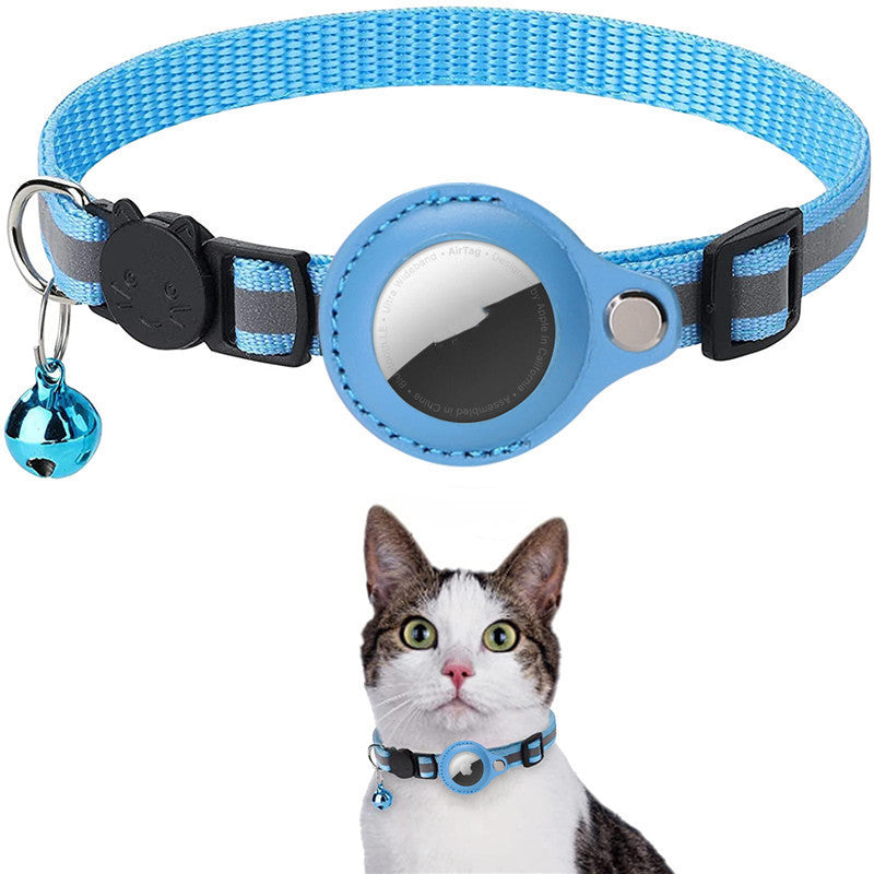 Reflective Nylon Cat Collar with AirTag Holder - Capustor