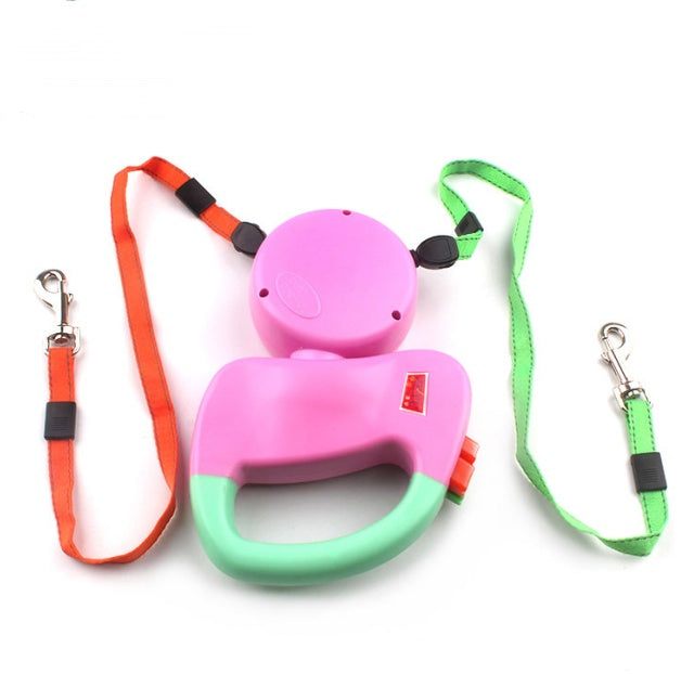 Double Retractable Dog Walking Leash - Capustor