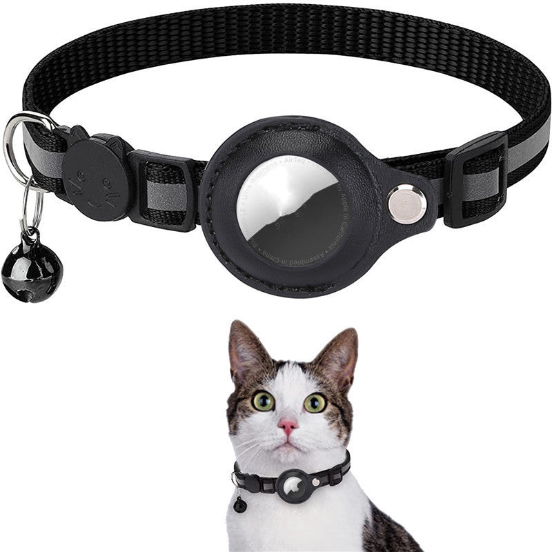 Reflective Nylon Cat Collar with AirTag Holder - Capustor