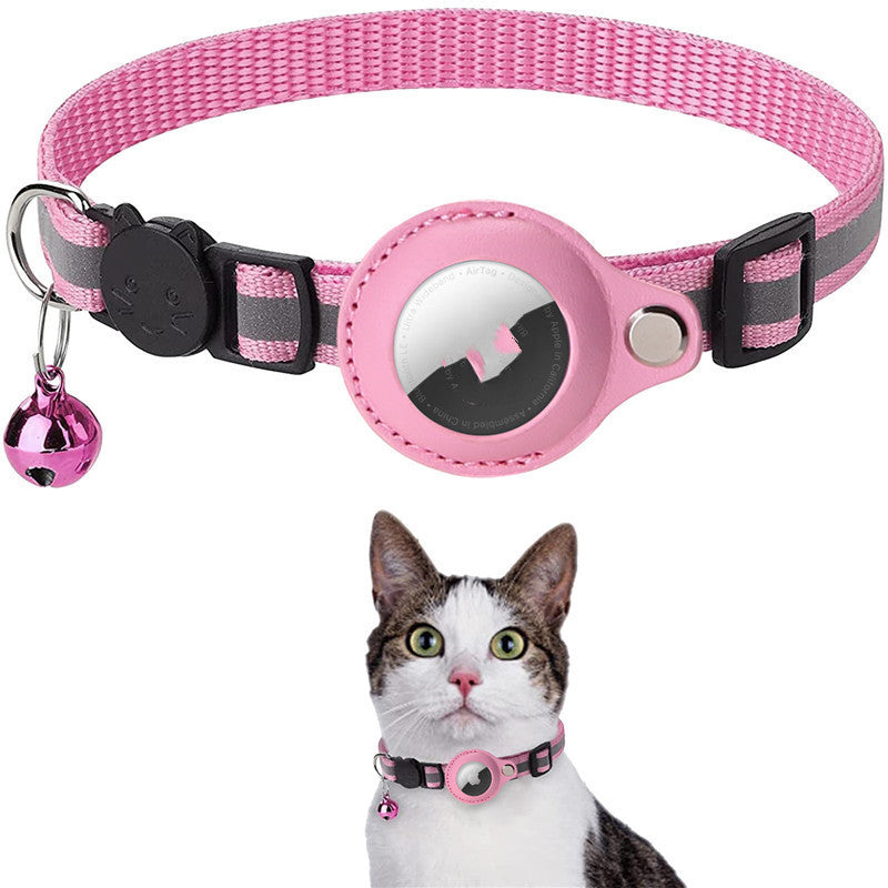 Reflective Nylon Cat Collar with AirTag Holder - Capustor