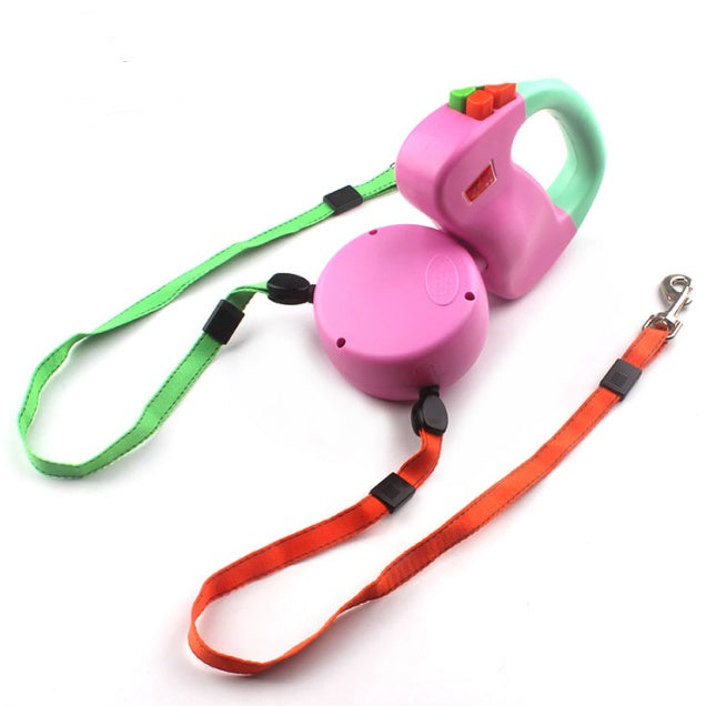 Double Retractable Dog Walking Leash - Capustor