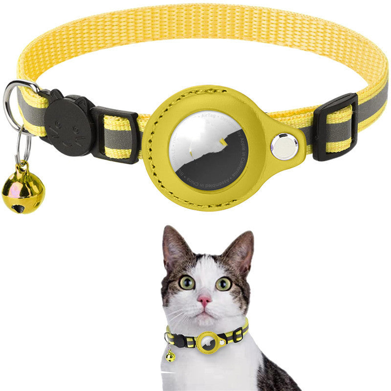 Reflective Nylon Cat Collar with AirTag Holder - Capustor