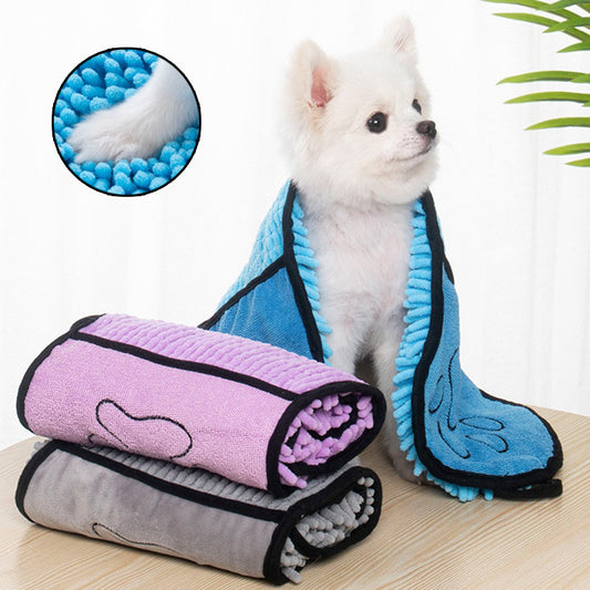 Super water-absorbent and quick-drying cleaning bath towel for your pet. - Capustor